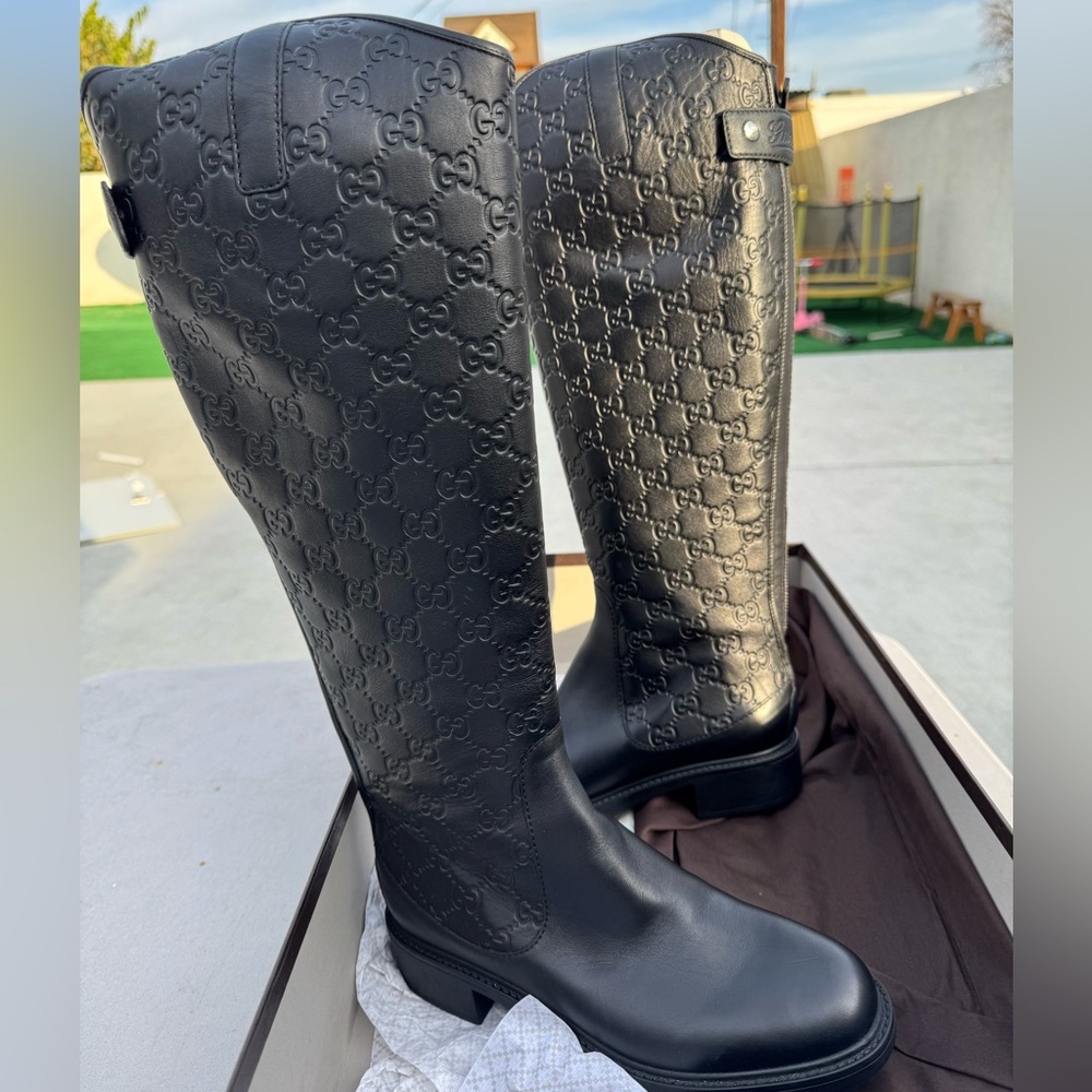 Gucci Black moto Boots
